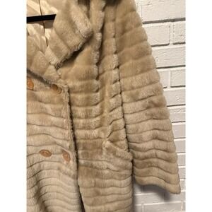 Vintage No Tag Golden Faux Fur Coat Size 10 Old Hollywood Glamour Costume